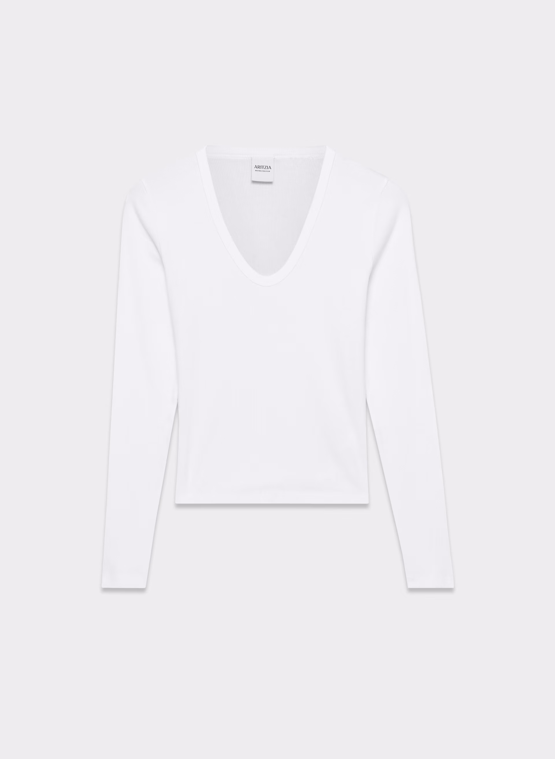HOMESTRETCH™ RIB V-NECK LONGSLEEVE by ARITZIA