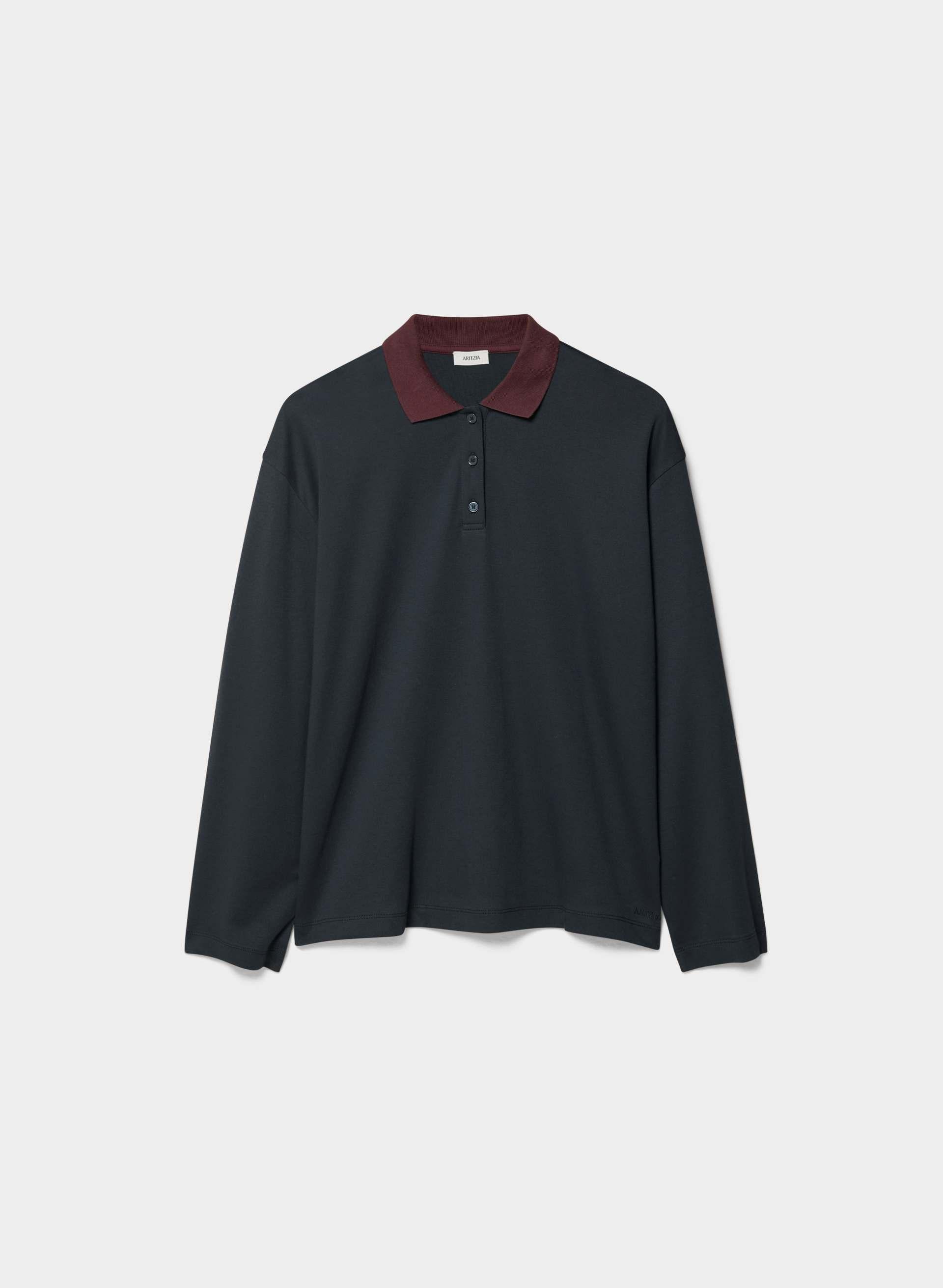 INTERLOCK COTTON ETON POLO by ARITZIA
