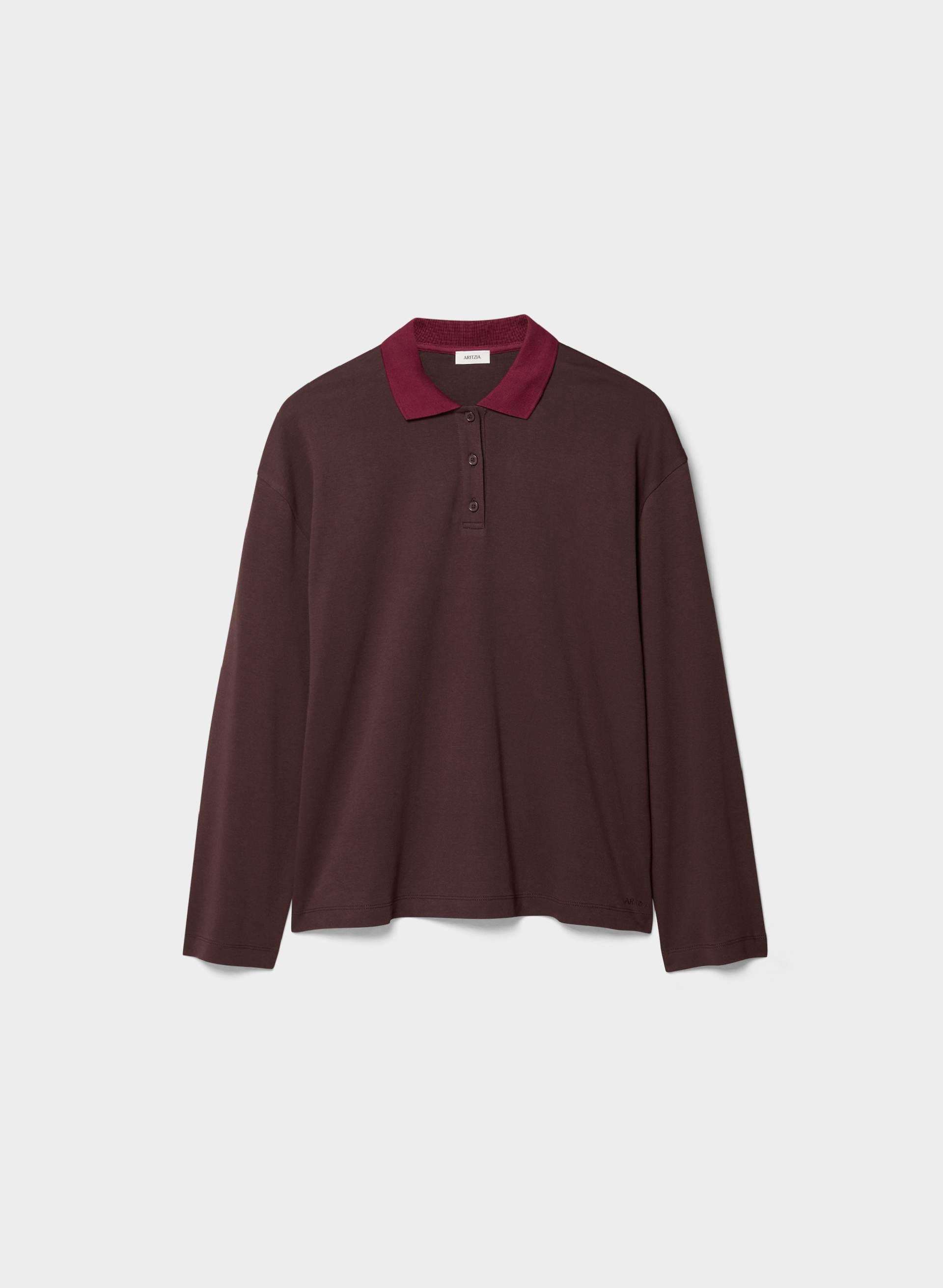 INTERLOCK COTTON ETON POLO by ARITZIA
