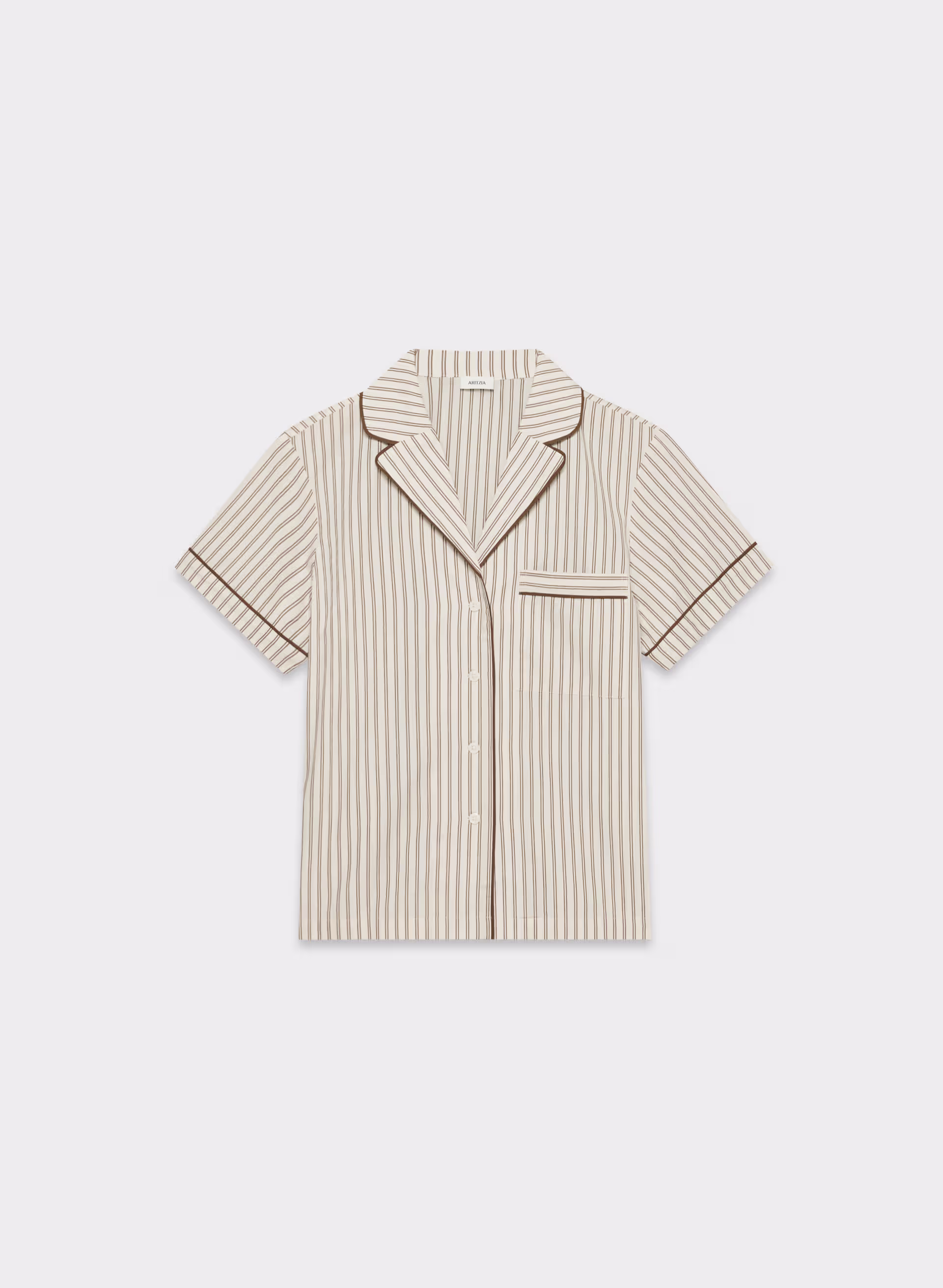 LAZE POPLIN SHORTSLEEVE PAJAMA SHIRT by ARITZIA