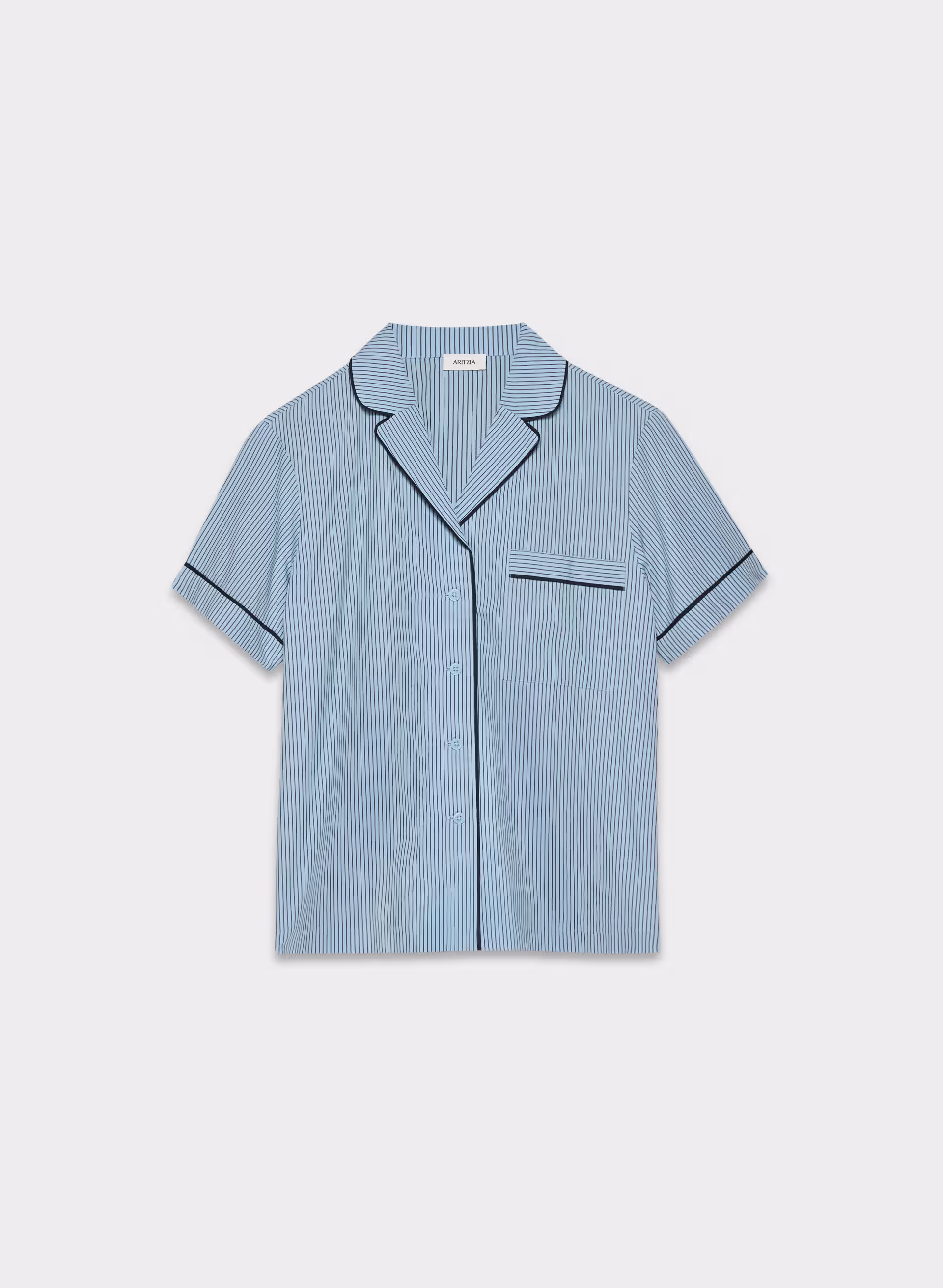 LAZE POPLIN SHORTSLEEVE PAJAMA SHIRT by ARITZIA
