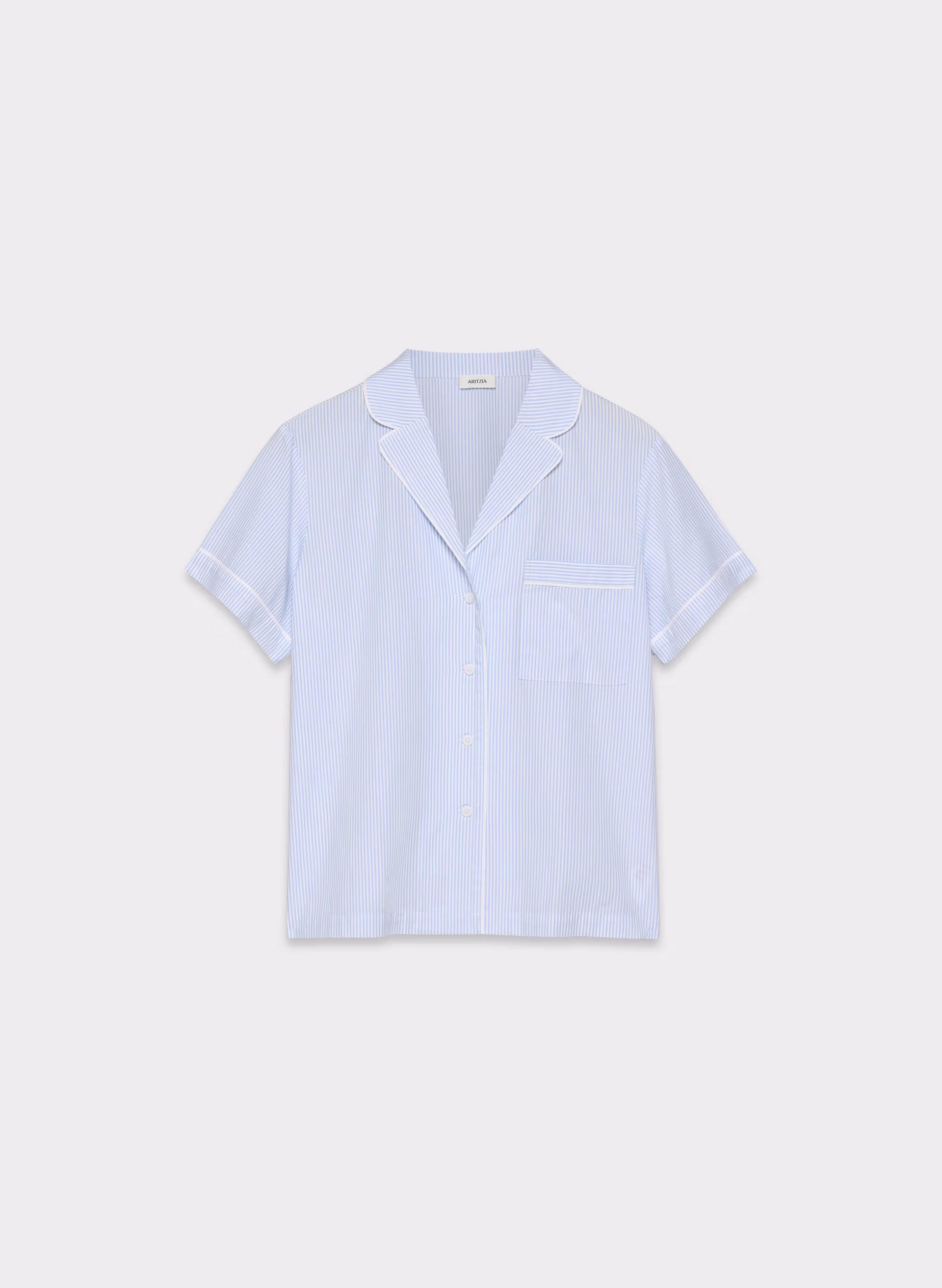 LAZE POPLIN SHORTSLEEVE PAJAMA SHIRT by ARITZIA