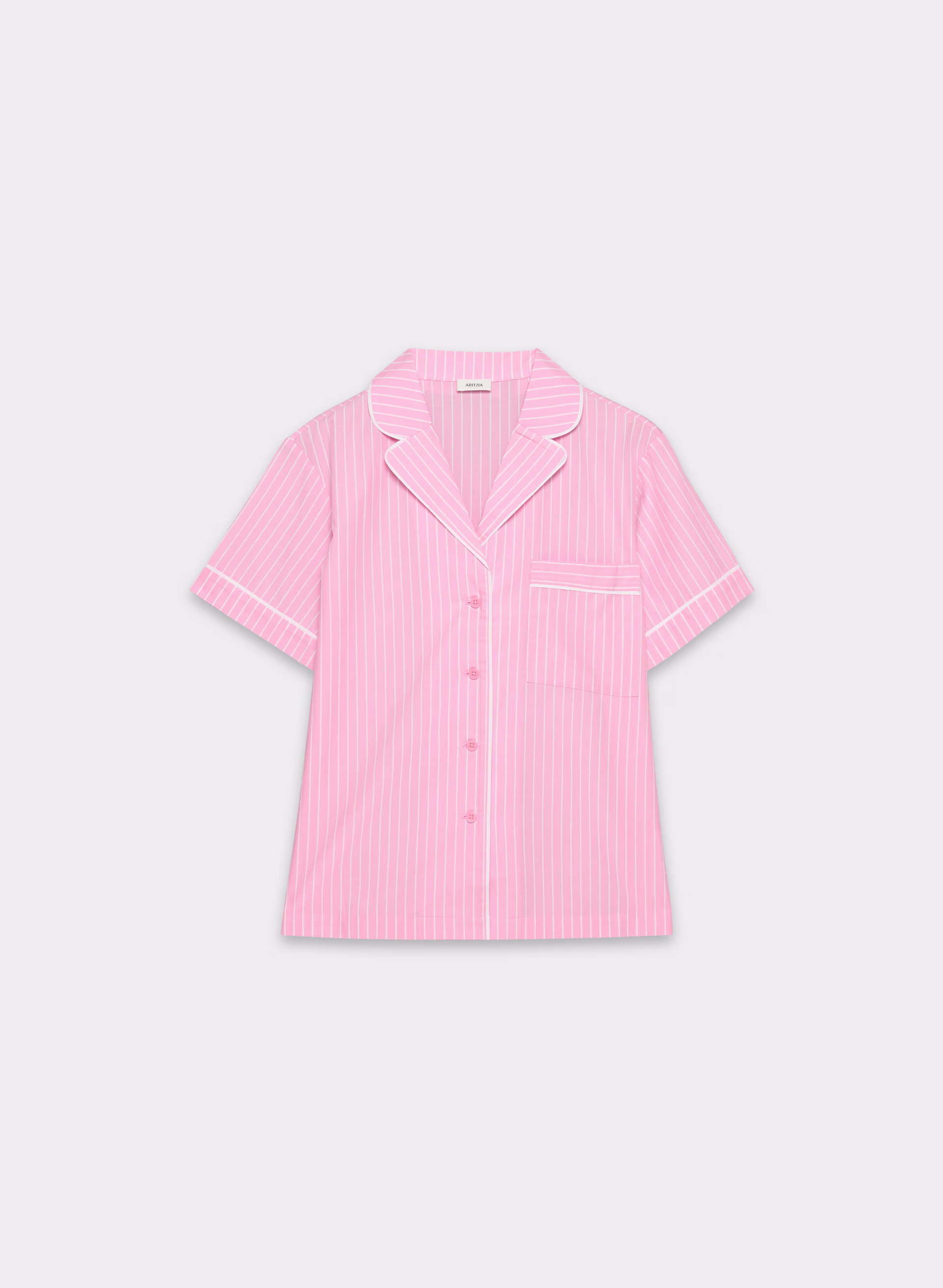 LAZE POPLIN SHORTSLEEVE PAJAMA SHIRT by ARITZIA