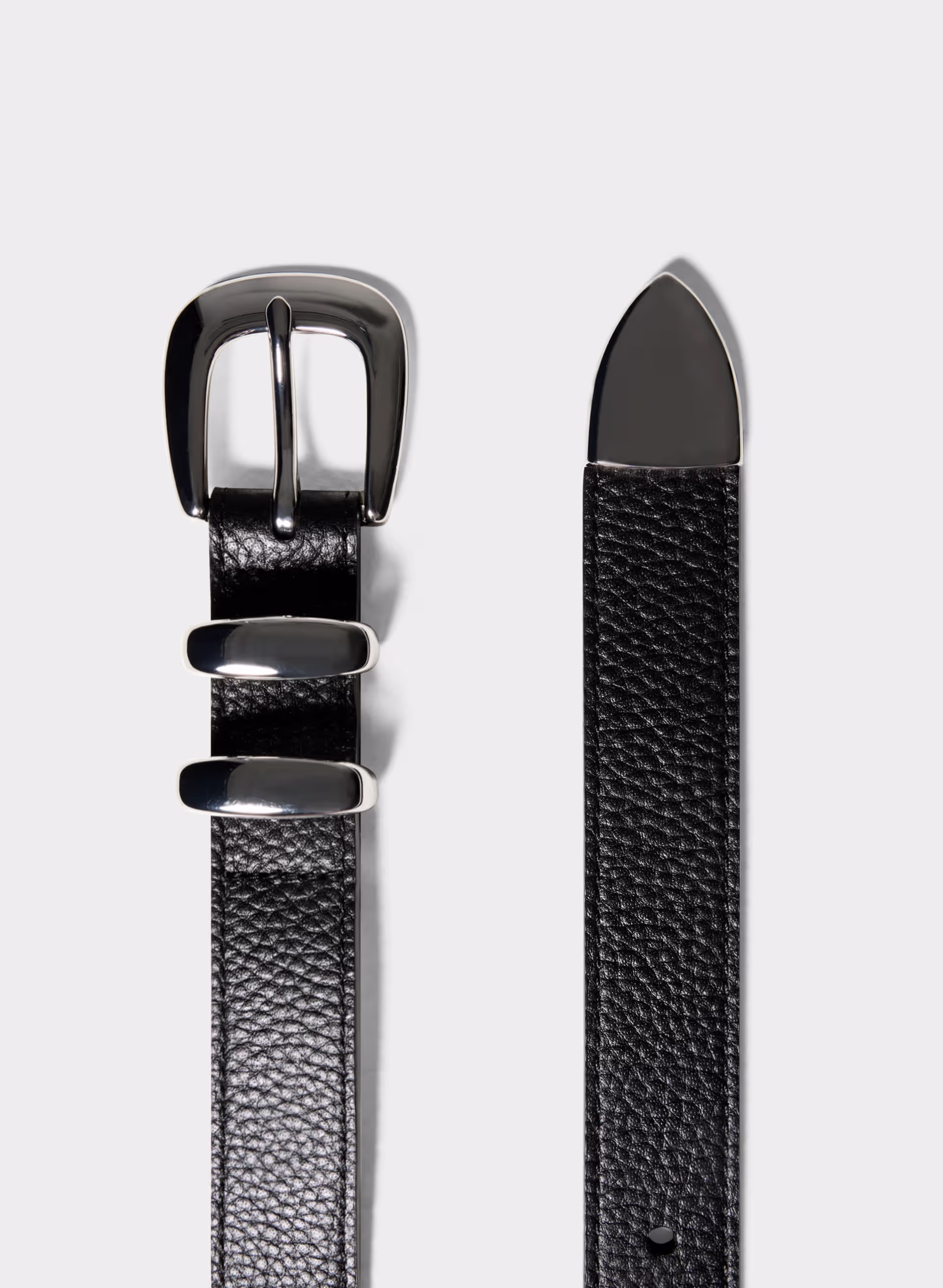 LEGENDARY SOLID BRASS LEATHER BELT by ARITZIA