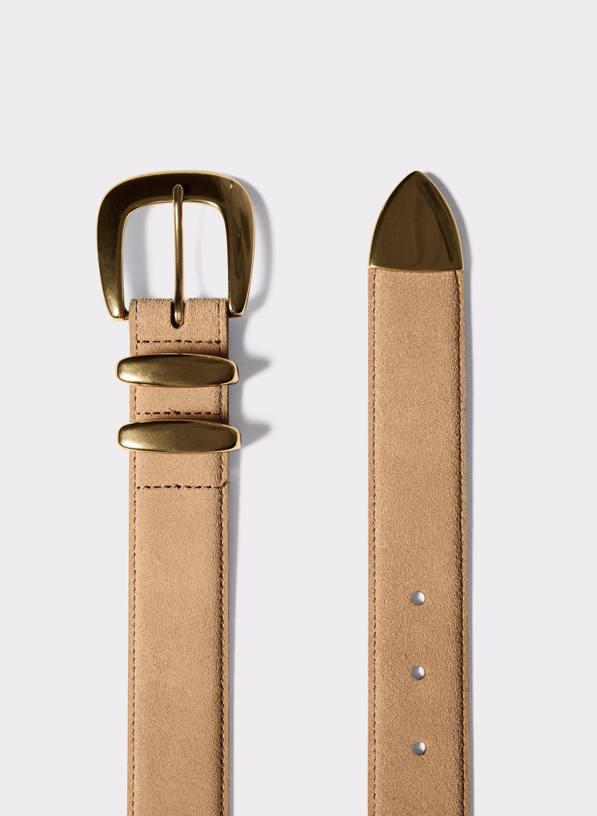 LEGENDARY SOLID BRASS SUEDE WIDE BELT by ARITZIA