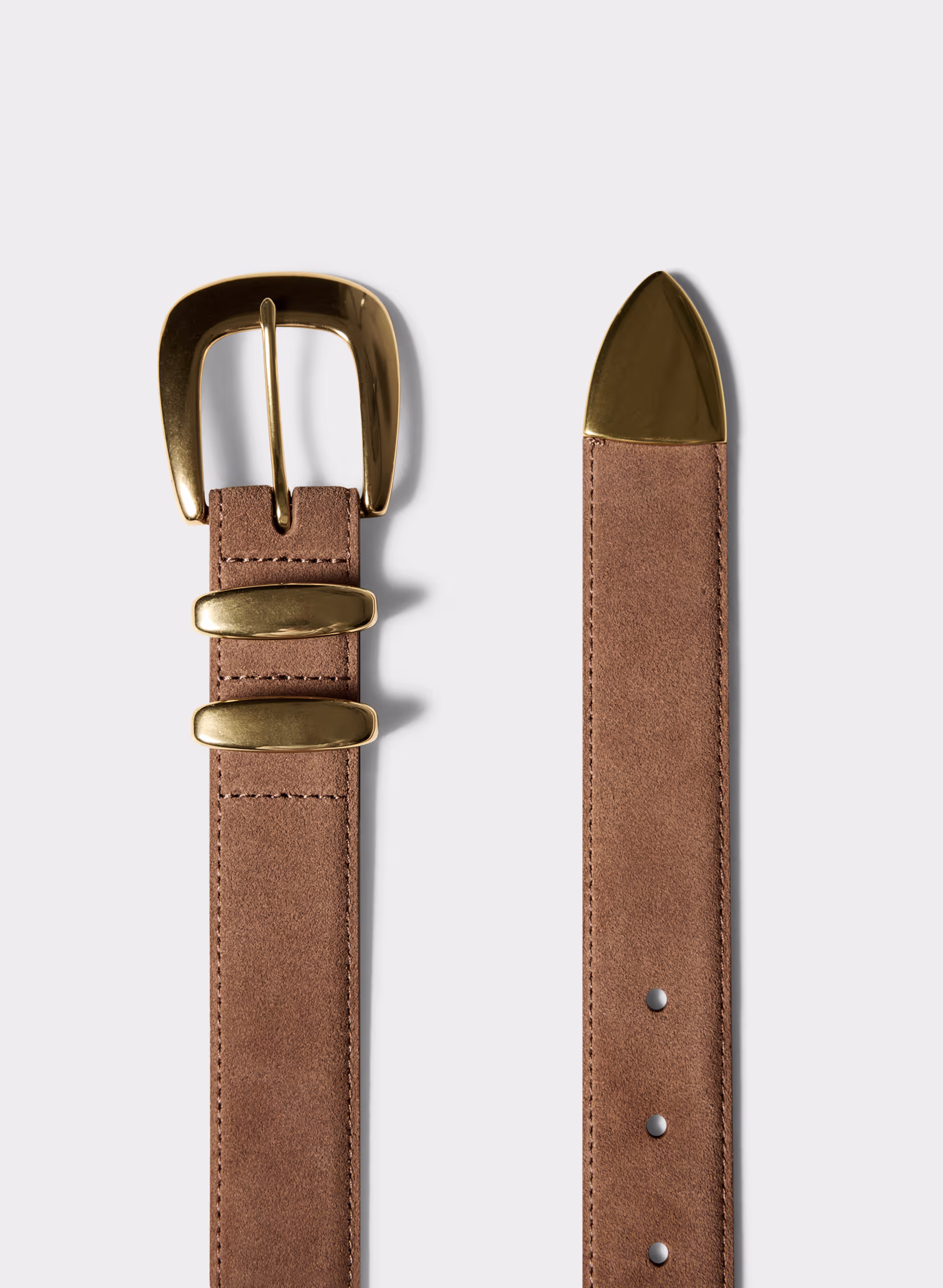 LEGENDARY SOLID BRASS SUEDE WIDE BELT by ARITZIA