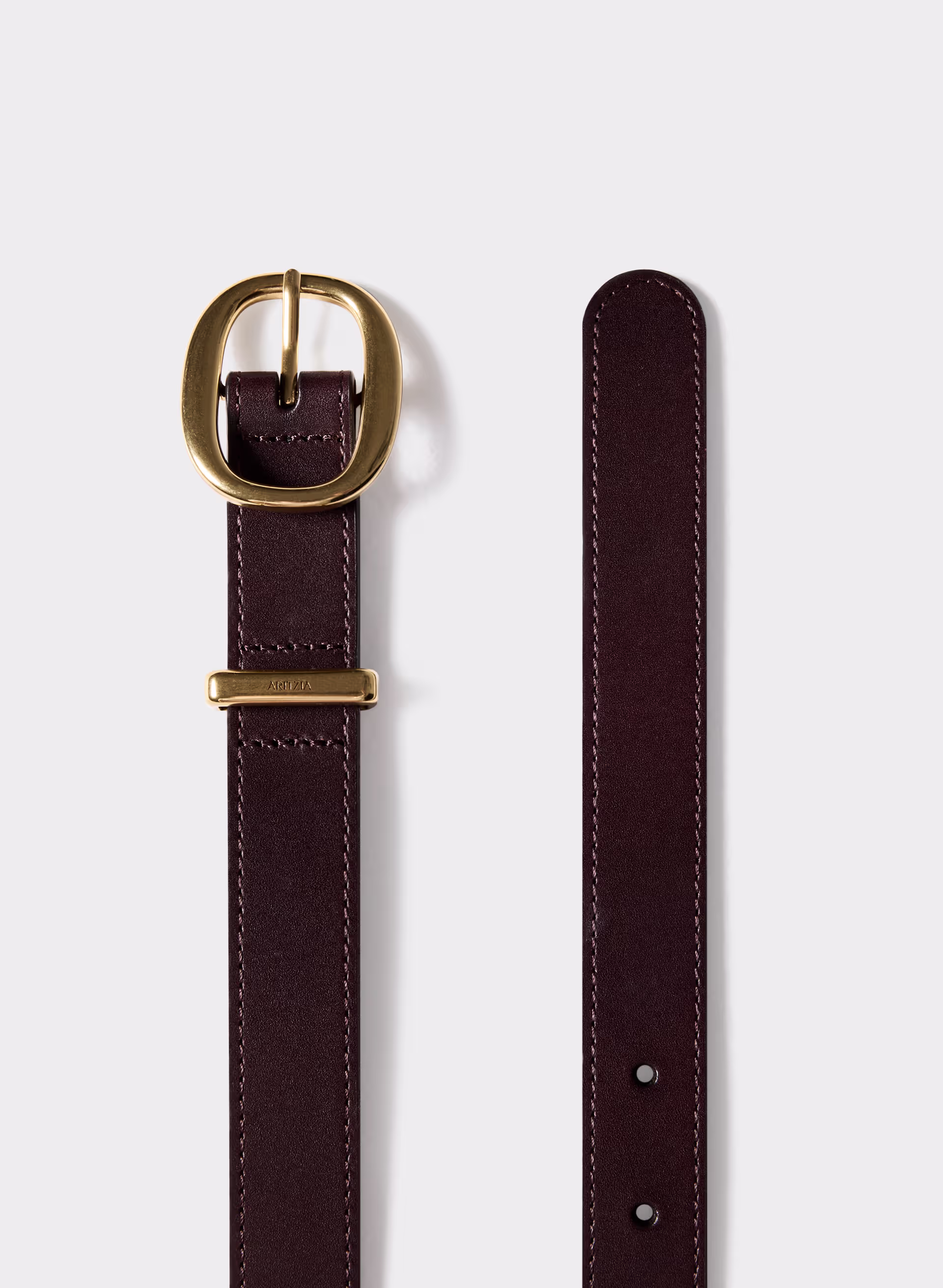 LIFETIME SOLID BRASS LEATHER BELT by ARITZIA
