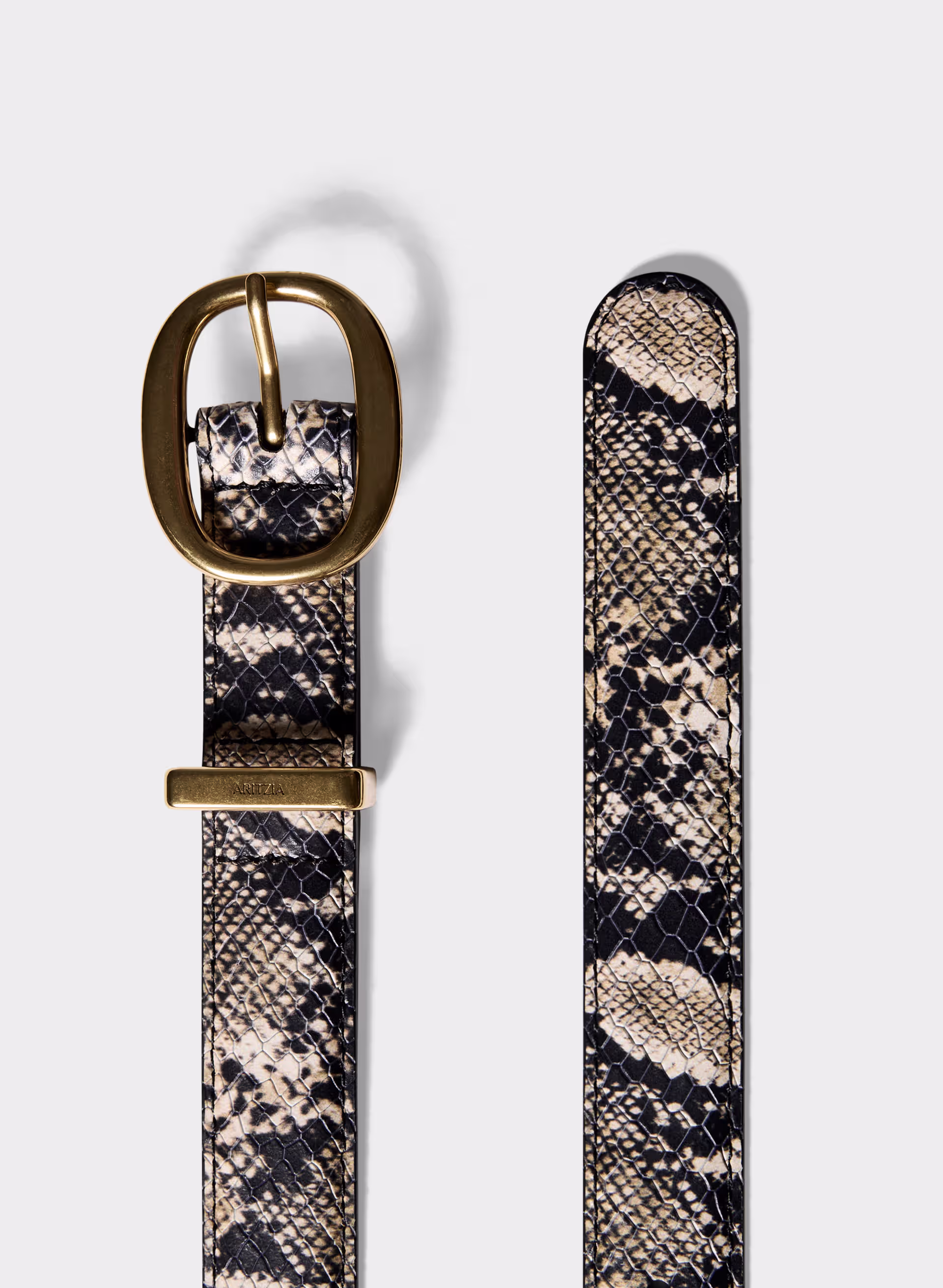 LIFETIME SOLID BRASS LEATHER BELT by ARITZIA