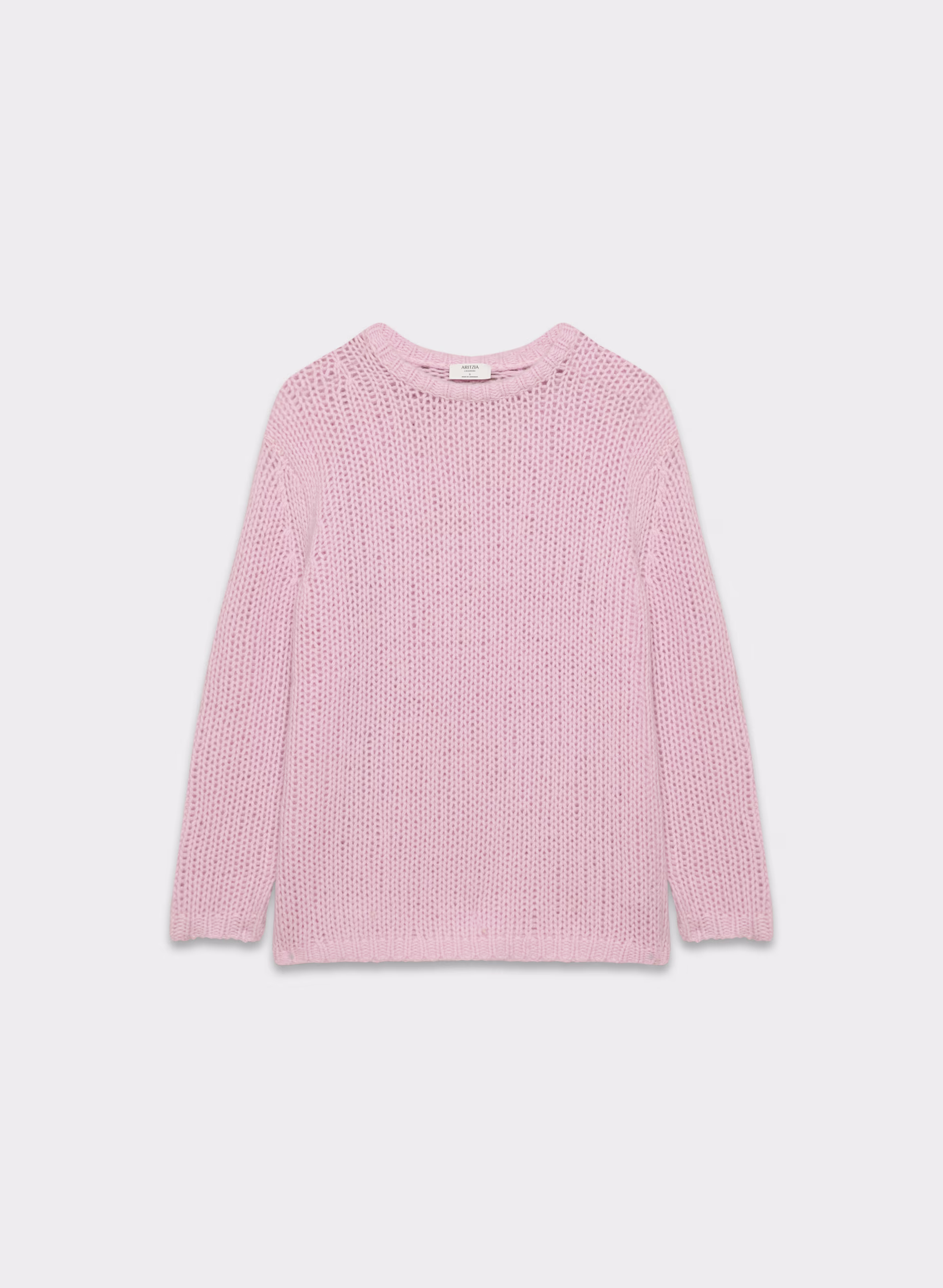 MESH CASHMERE OVERSIZED CREW SWEATER by ARITZIA
