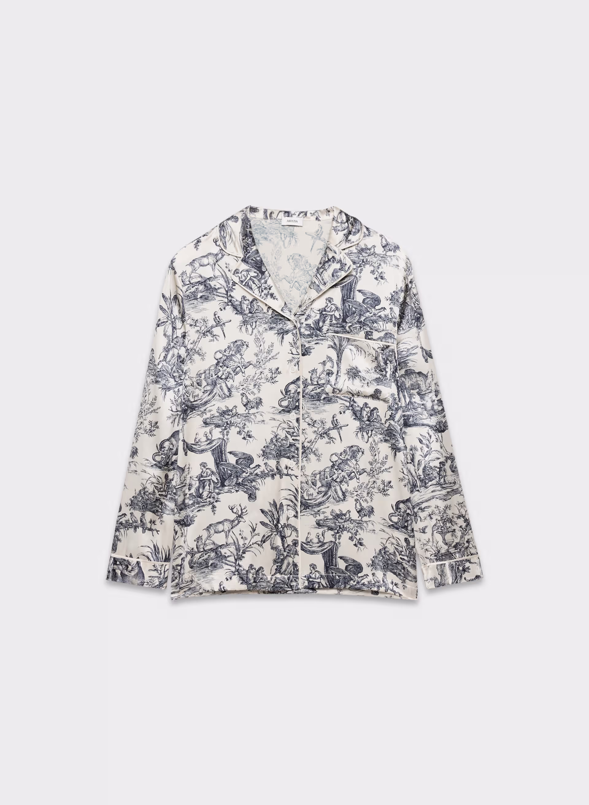 NIGHTSIDE SILK PAJAMA SHIRT by ARITZIA