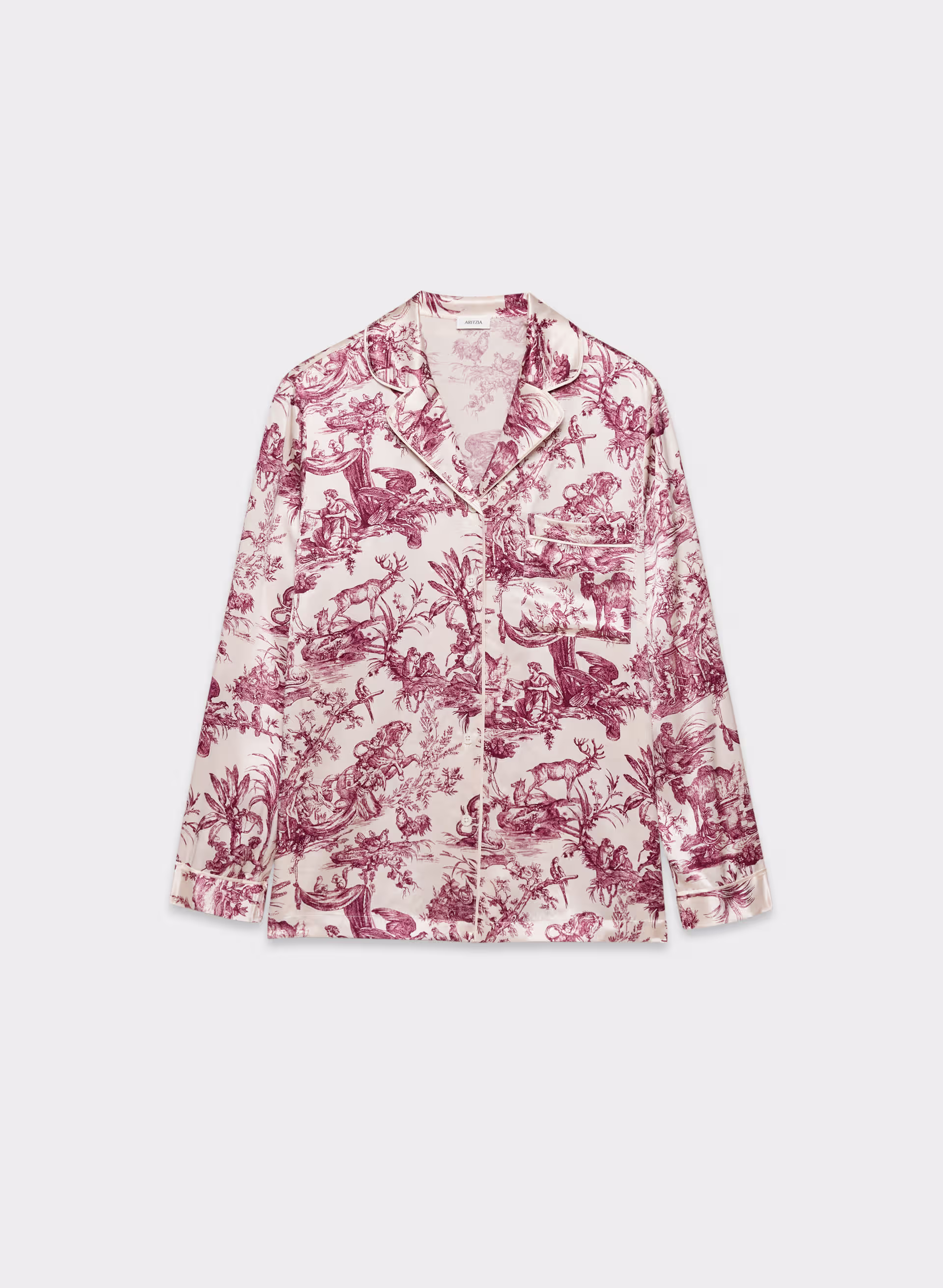 NIGHTSIDE SILK PAJAMA SHIRT by ARITZIA