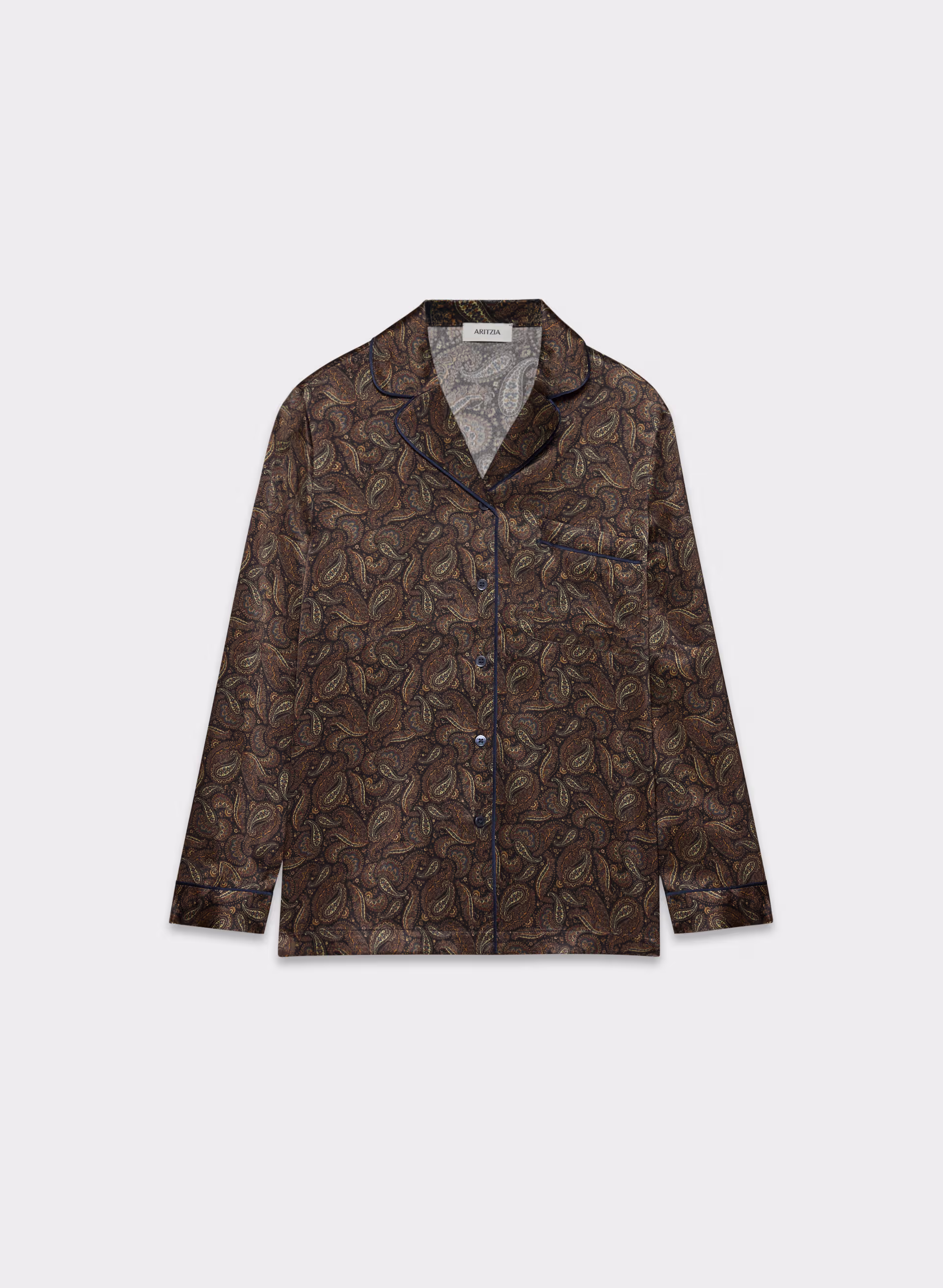 NIGHTSIDE SILK PAJAMA SHIRT by ARITZIA