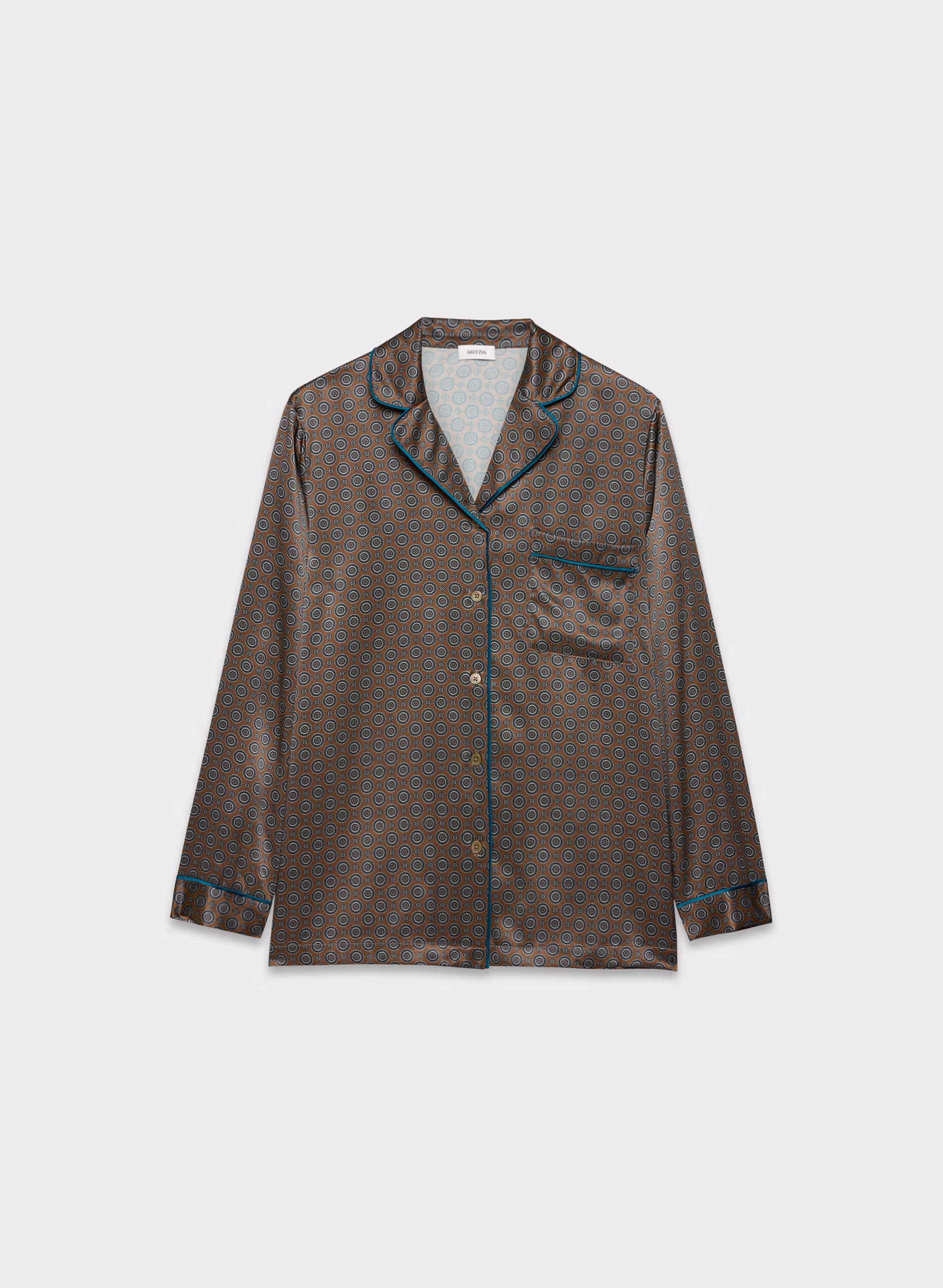 NIGHTSIDE SILK PAJAMA SHIRT by ARITZIA