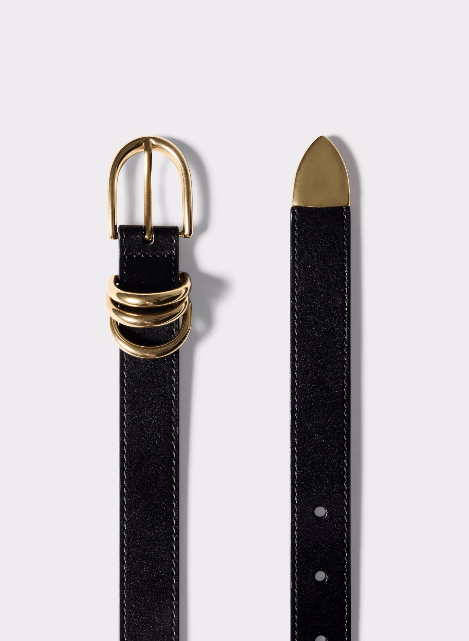 OPULENCE SOLID BRASS LEATHER BELT by ARITZIA