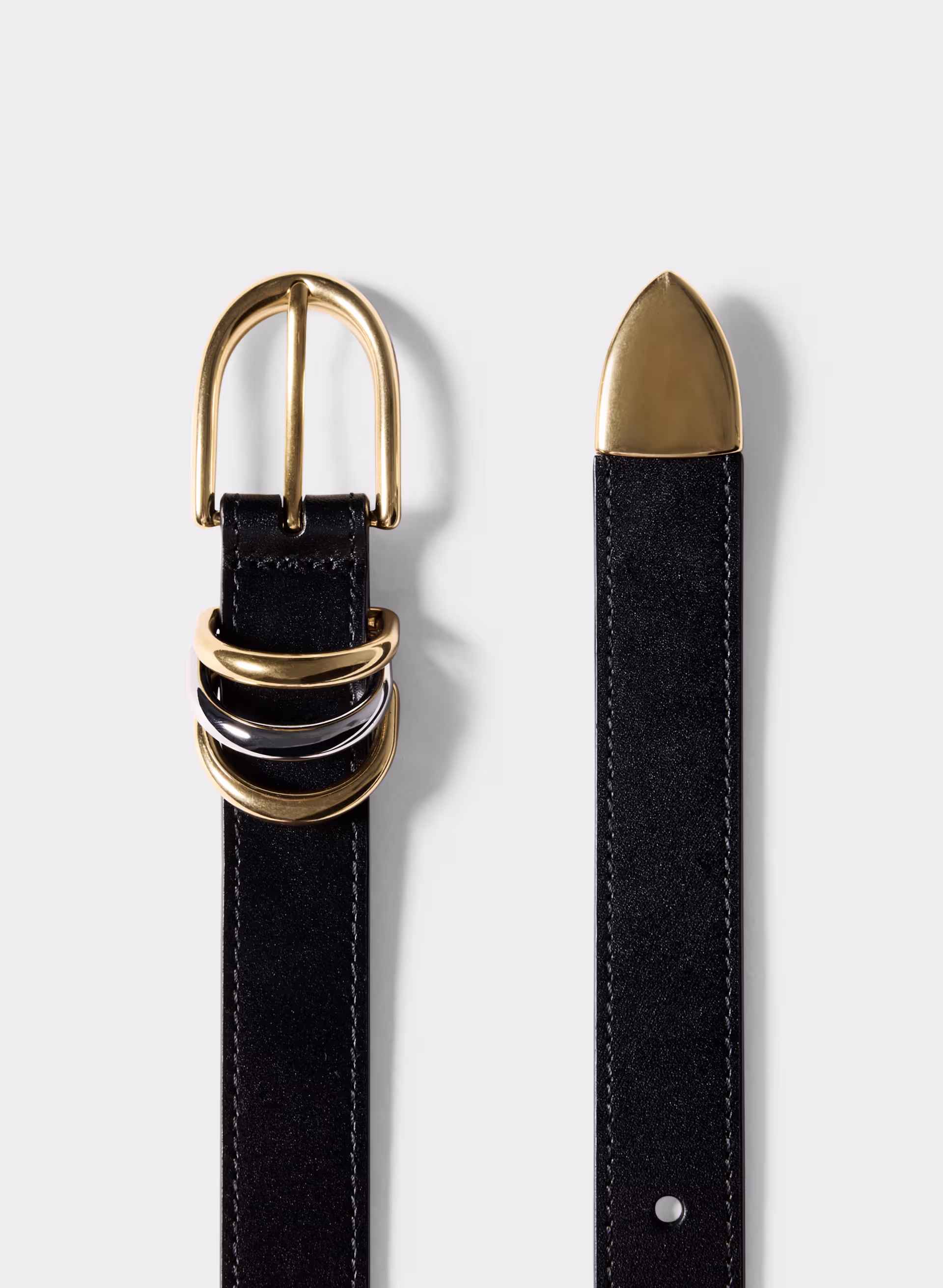 OPULENCE SOLID BRASS LEATHER BELT by ARITZIA