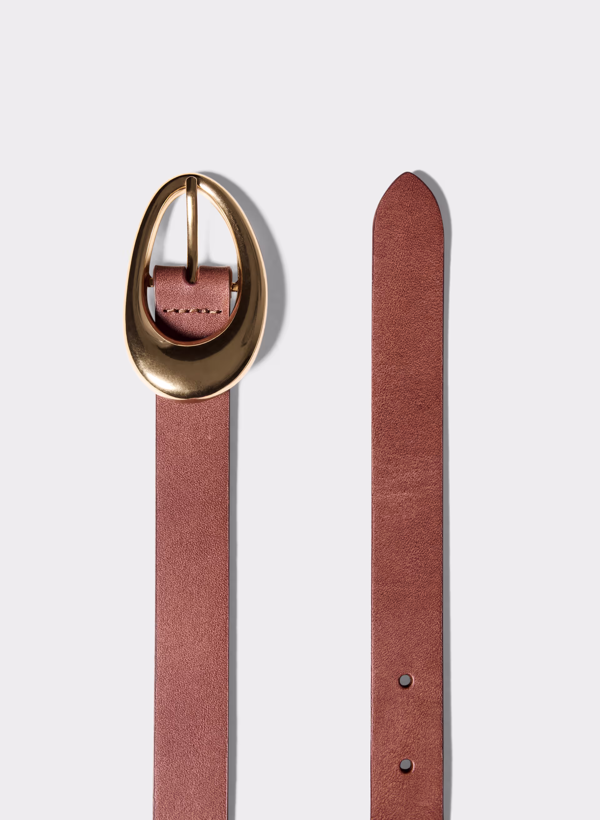 PERENNIAL SOLID BRASS LEATHER BELT by ARITZIA
