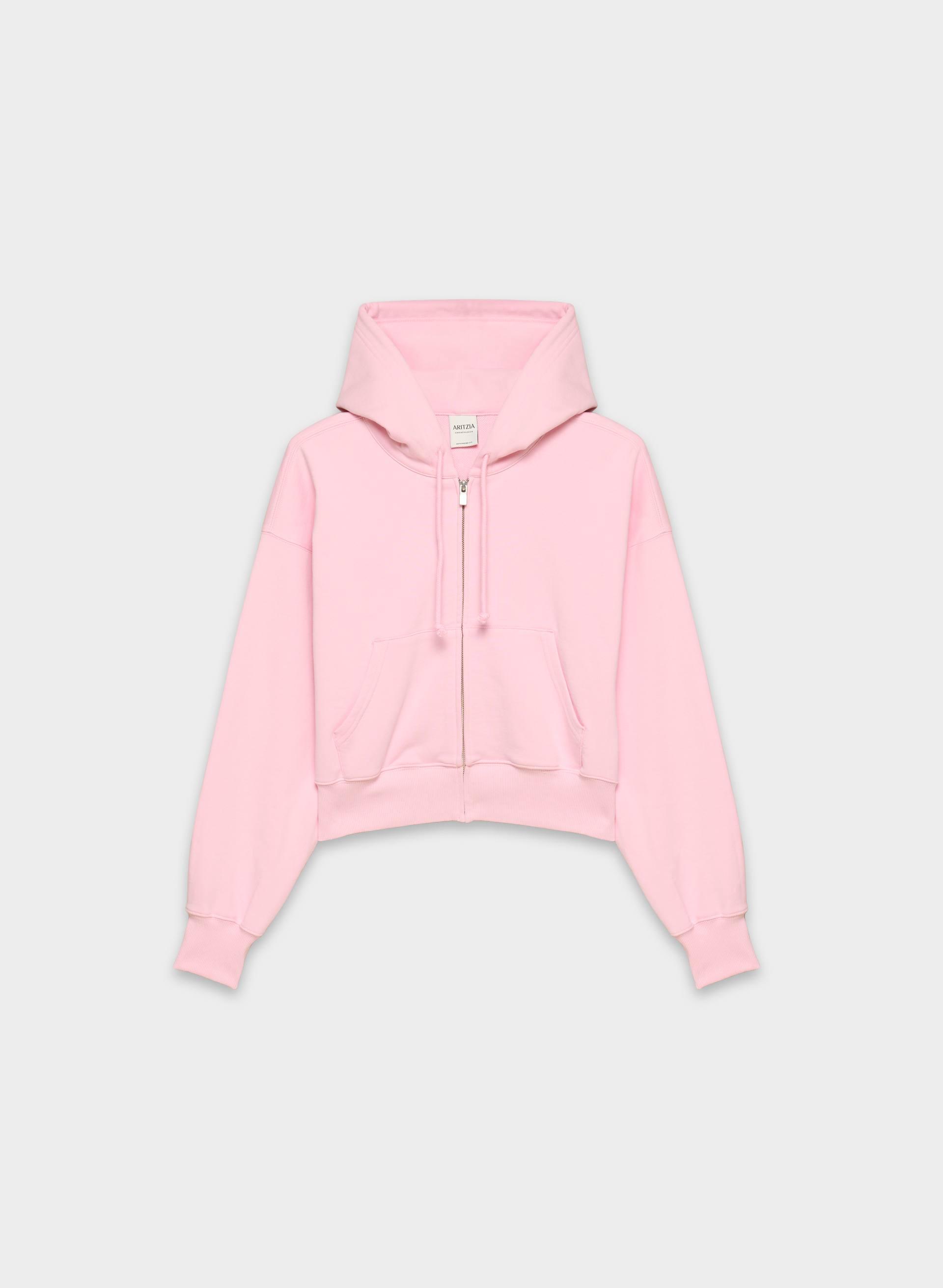 TERRY SWEATFLEECE BOYFRIEND BOXY ZIP HOODIE by ARITZIA