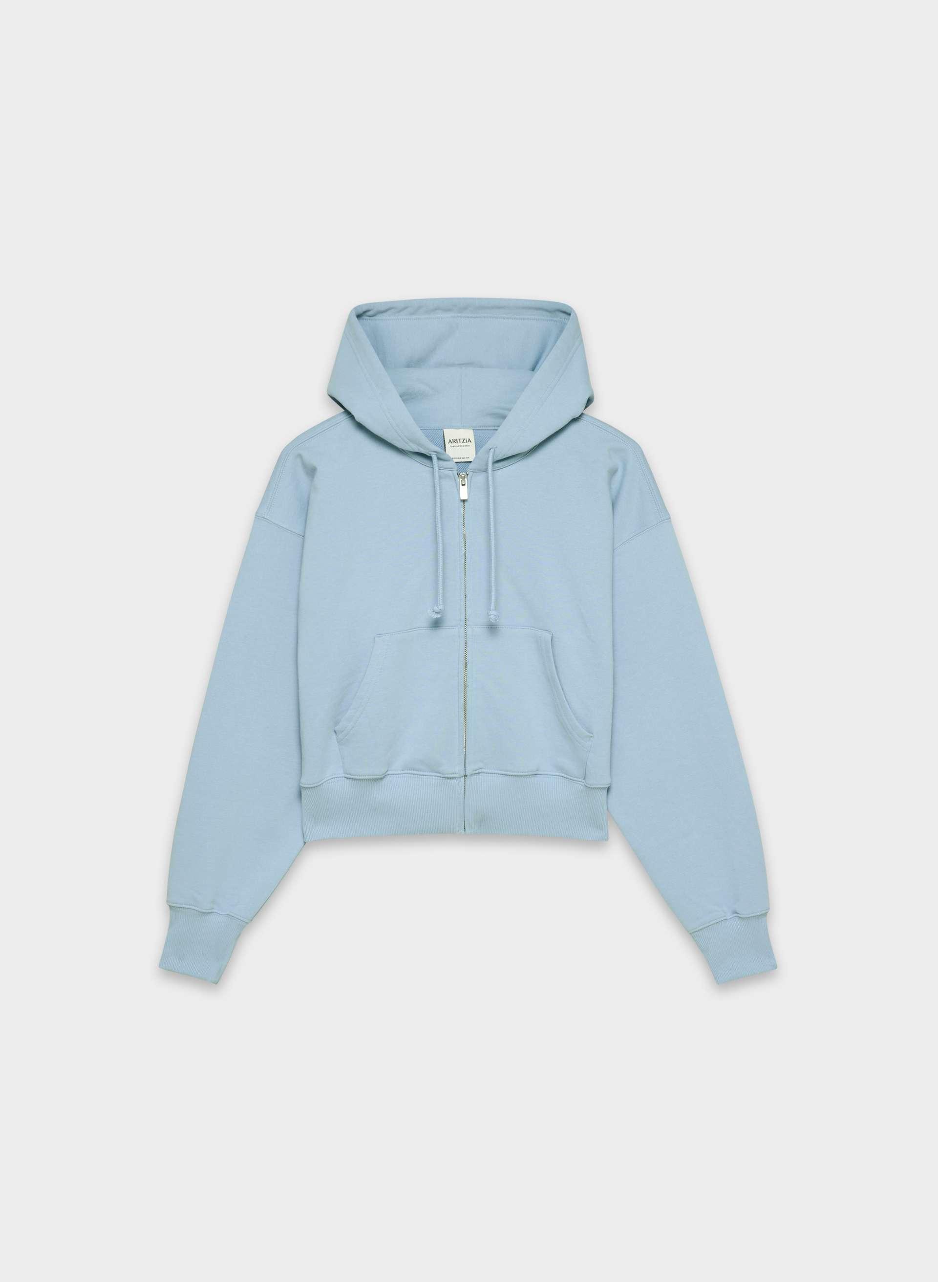 TERRY SWEATFLEECE BOYFRIEND BOXY ZIP HOODIE by ARITZIA