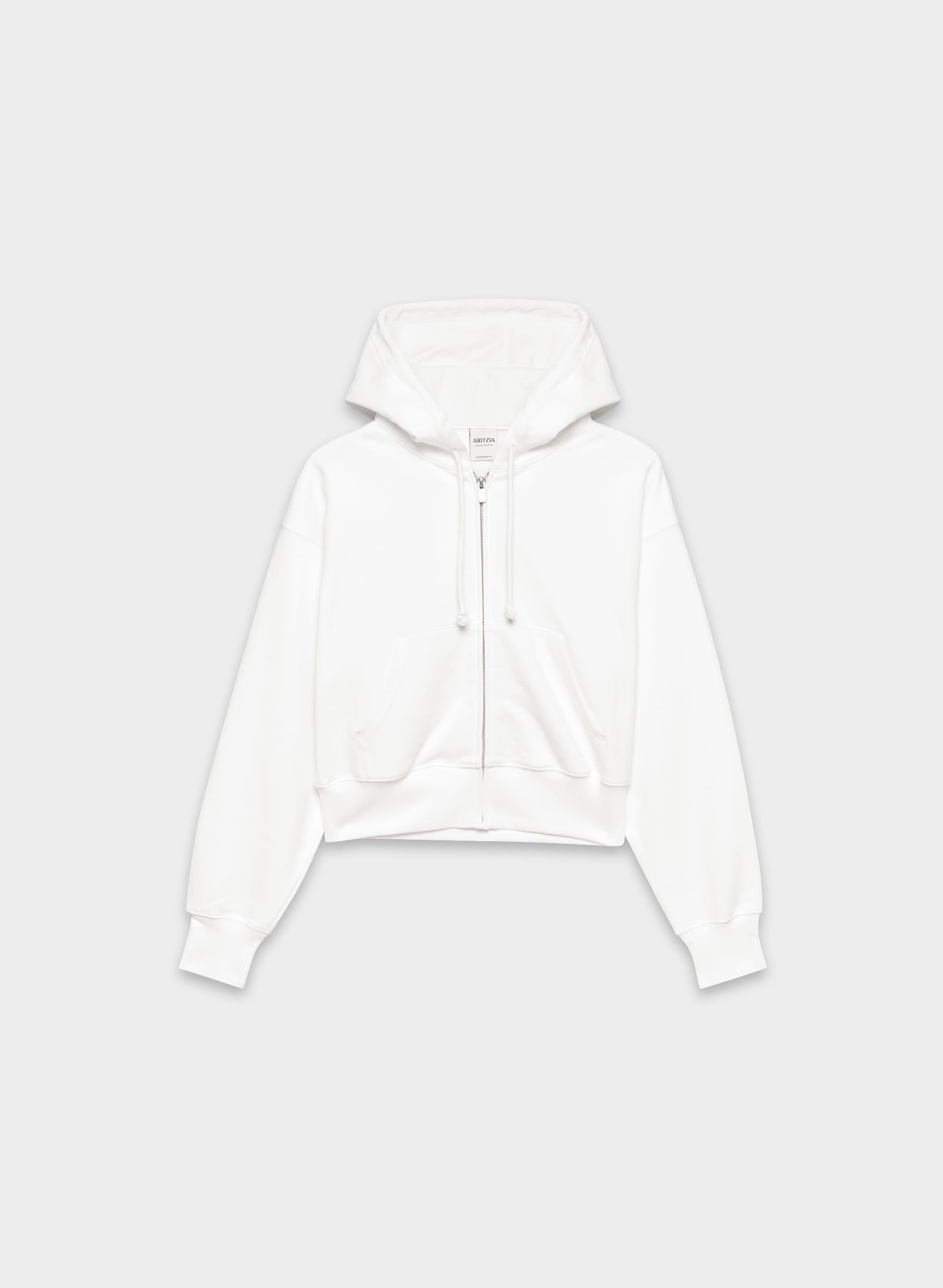 TERRY SWEATFLEECE BOYFRIEND BOXY ZIP HOODIE by ARITZIA