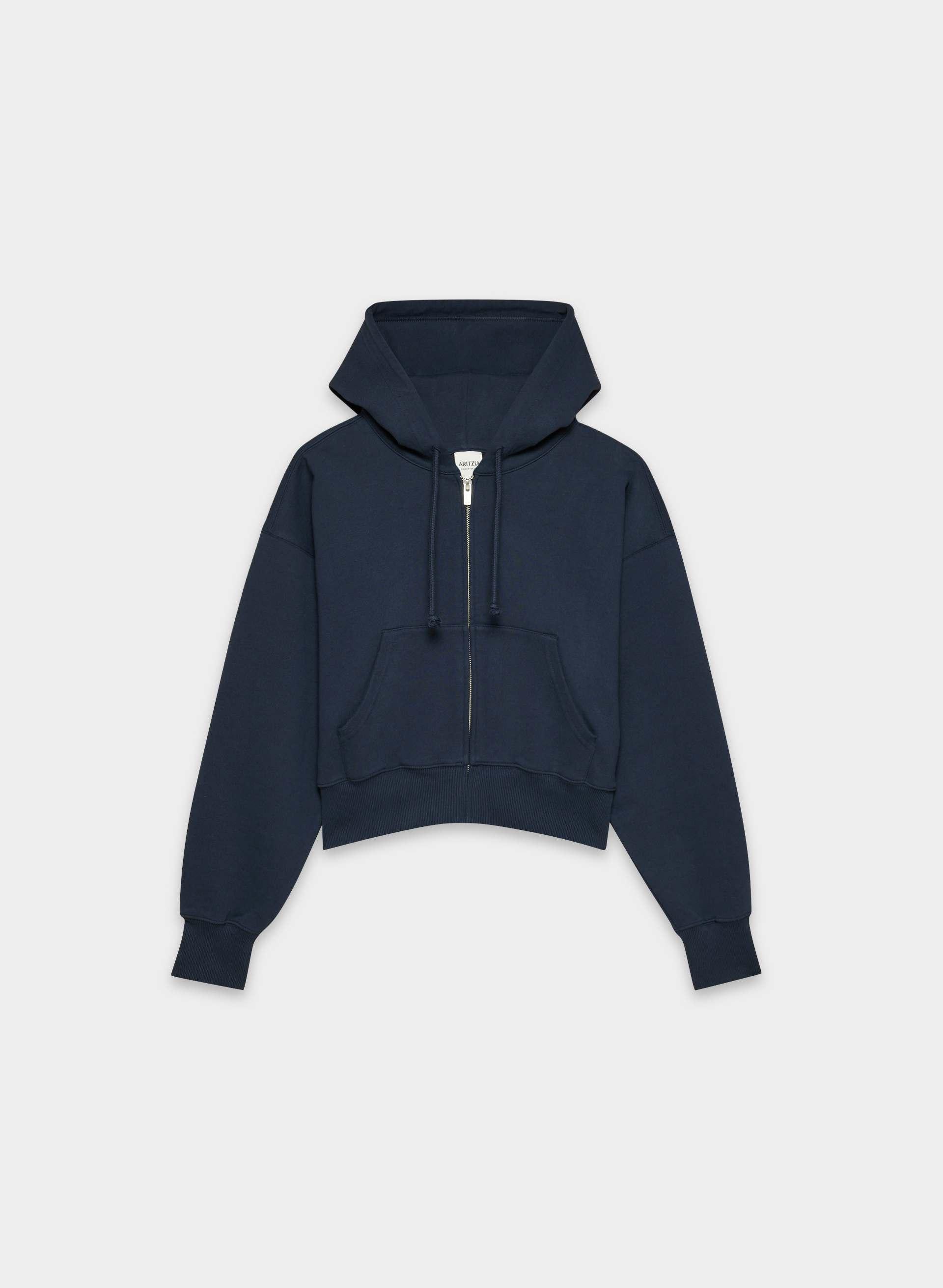 TERRY SWEATFLEECE BOYFRIEND BOXY ZIP HOODIE by ARITZIA