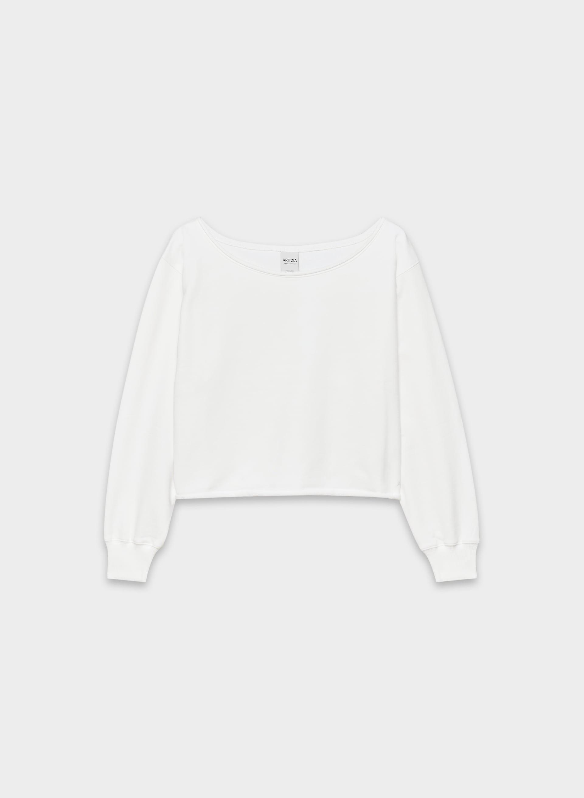 TERRY SWEATFLEECE PERFECT OFF-SHOULDER TOP by ARITZIA