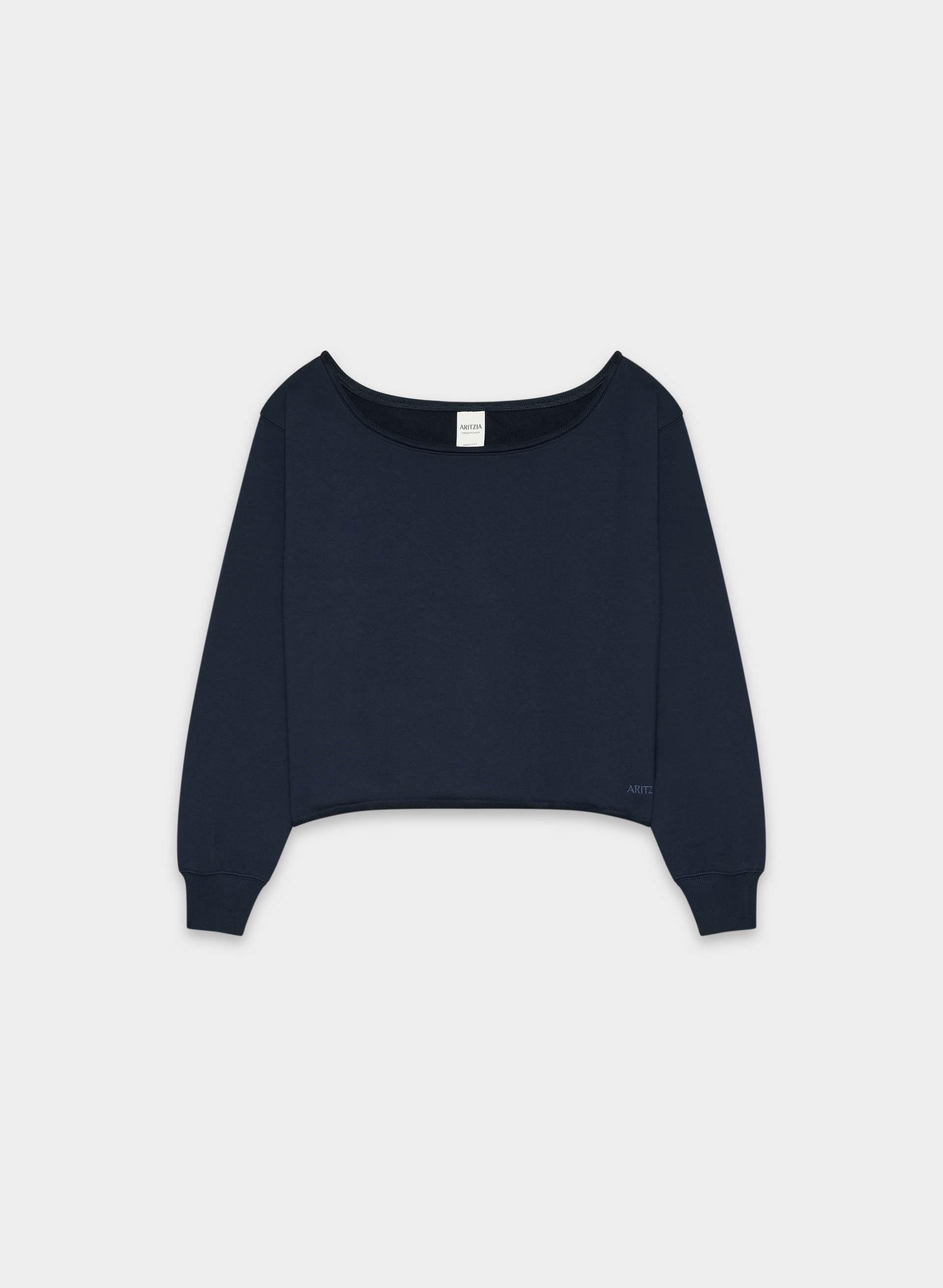 TERRY SWEATFLEECE PERFECT OFF-SHOULDER TOP by ARITZIA
