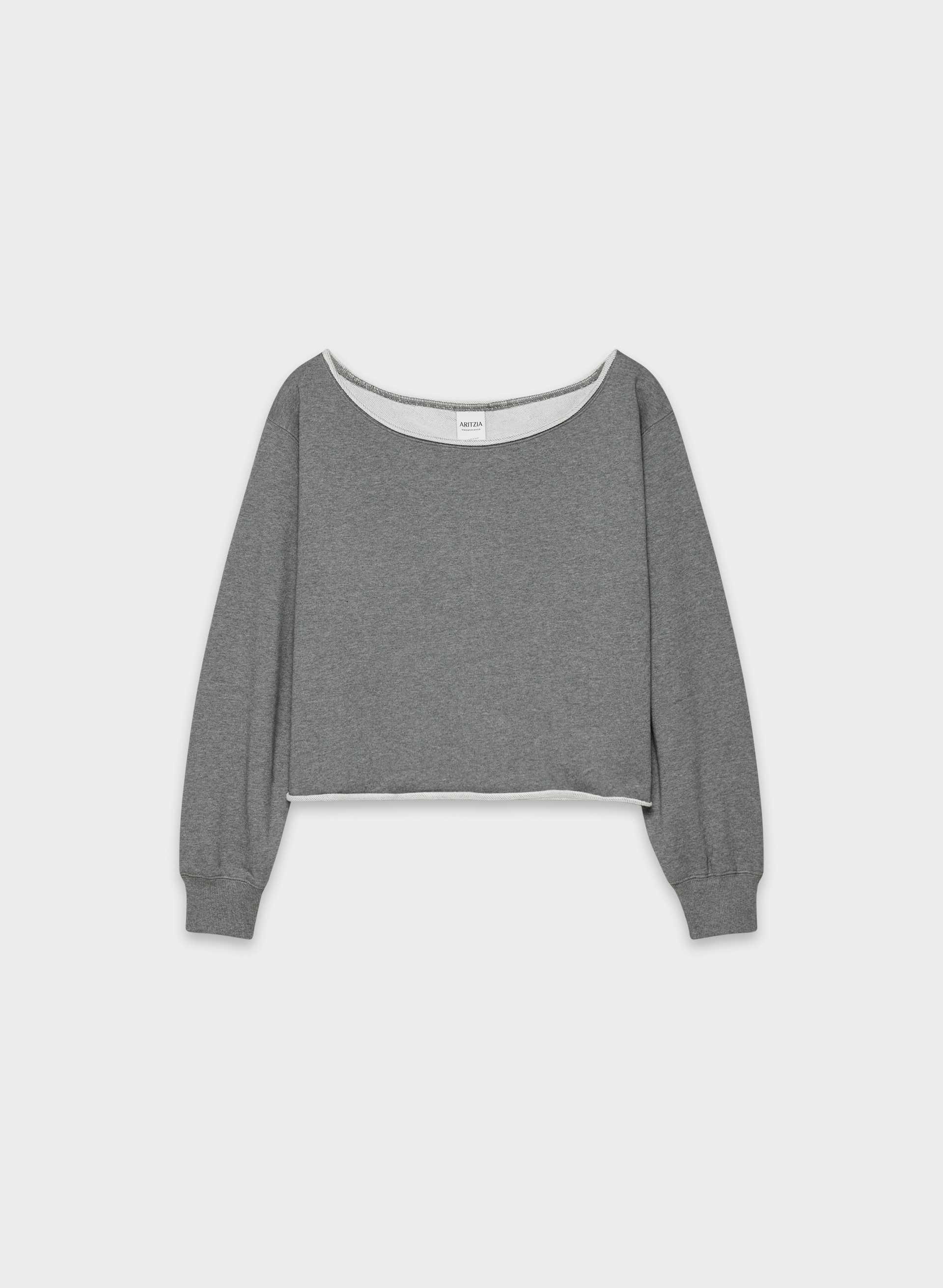 TERRY SWEATFLEECE PERFECT OFF-SHOULDER TOP by ARITZIA
