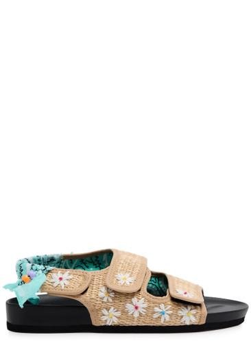 Apache Flower raffia sandals by ARIZONA LOVE