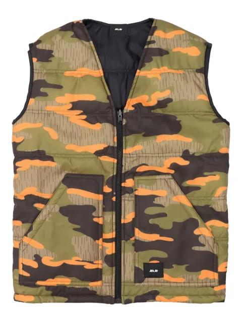 full-zip patterned reversible gilet by ARKAIR