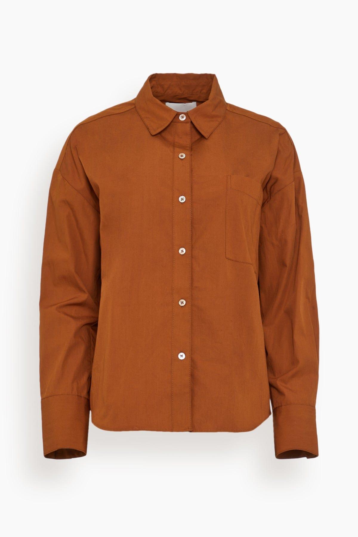 Watts Side Button Shirt in Cinnamon by ARLO MOTT