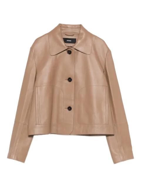 Emy collar leather jacket by ARMA