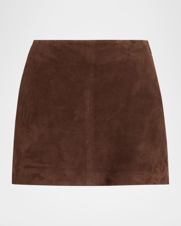 Melody A-Line Suede Mini Skirt by ARMA