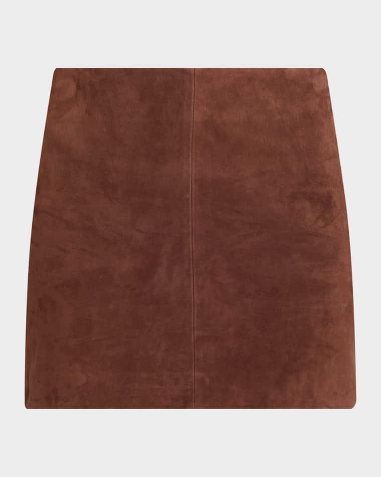 Melody A-Line Suede Mini Skirt by ARMA