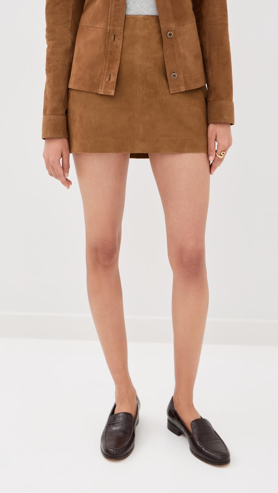 Melody Lamb Suede Skirt by ARMA