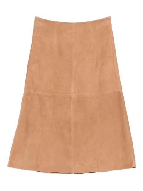 Philipa suede A-line midi skirt by ARMA
