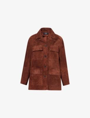 Sendy Camp-Collar Suede Jacket by ARMA