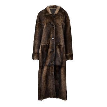 Women's Amari Lamb Tuscany Calf-Length Shearling Jacket by ARMA
