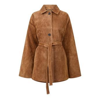 Women's J Cressida Gritty Suede Leather Jacket by ARMA