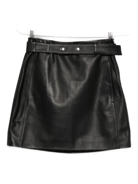 belted leather mini skirt by ARMA