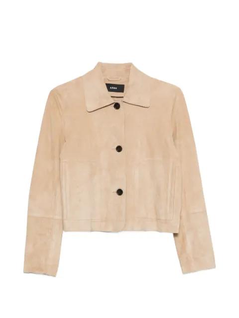 button-fastening suede jacket by ARMA
