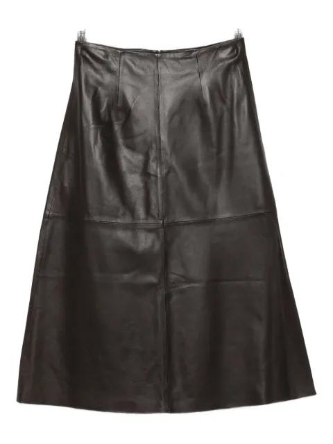leather A-line skirt by ARMA