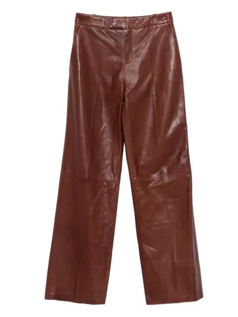 leather straight-leg trousers by ARMA