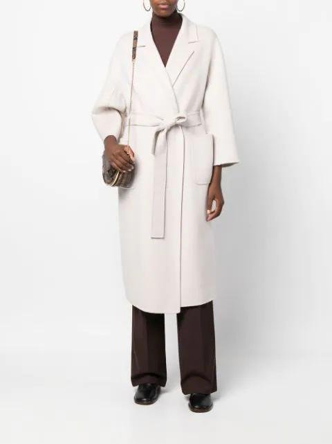 long belted wool coat by ARMA