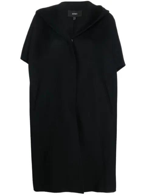 oversized-cut hoodied cape coat by ARMA