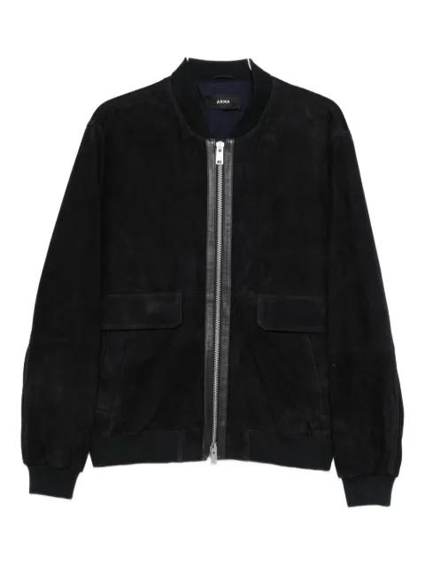 suede zip-front bomber jacket by ARMA