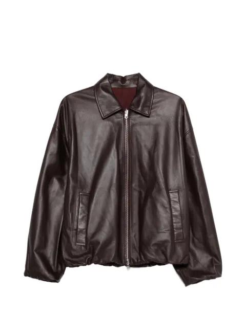zip-up leather jacket by ARMA