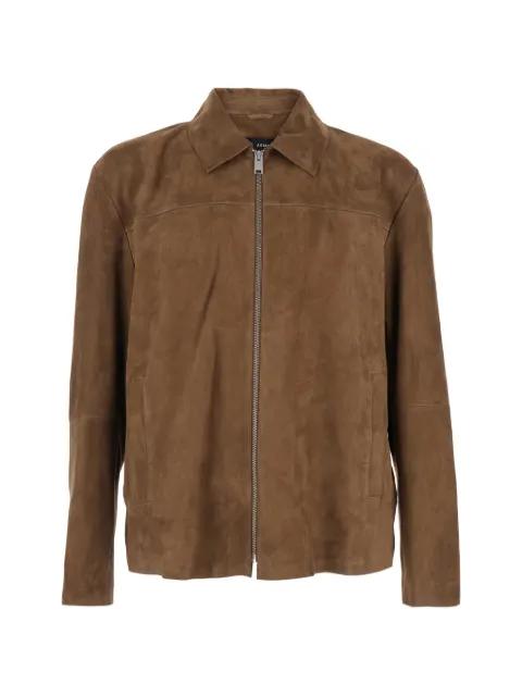 zipped leather jacket by ARMA