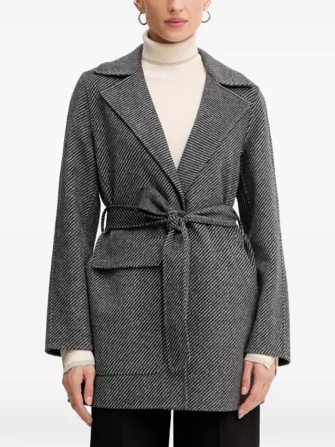 Caban herringbone belted coat by ARMANI EXCHANGE