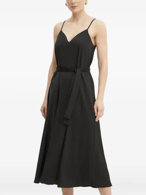 V-neck belted midi dress by ARMANI EXCHANGE