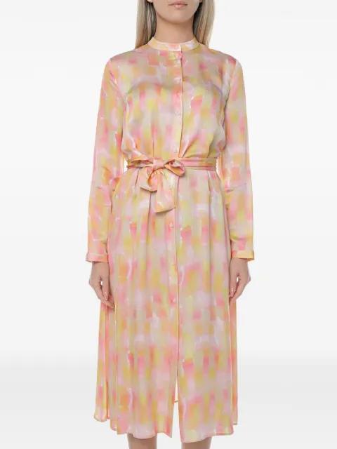 abstract-print belted midi dress by ARMANI EXCHANGE